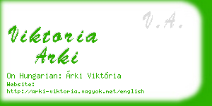 viktoria arki business card